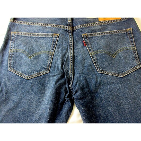 Levi's Men's 511 Slim fit Distressed Denim Blue Jeans Medium Wash 5 Pocket NWT - Picture 7 of 9